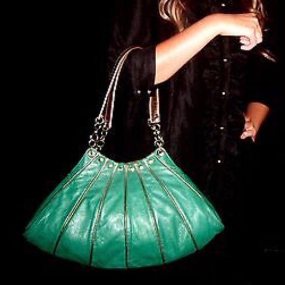 Bliss Lau Handbags - 🎉HP🎉 Bliss Lau Green Leather Accordion Bag